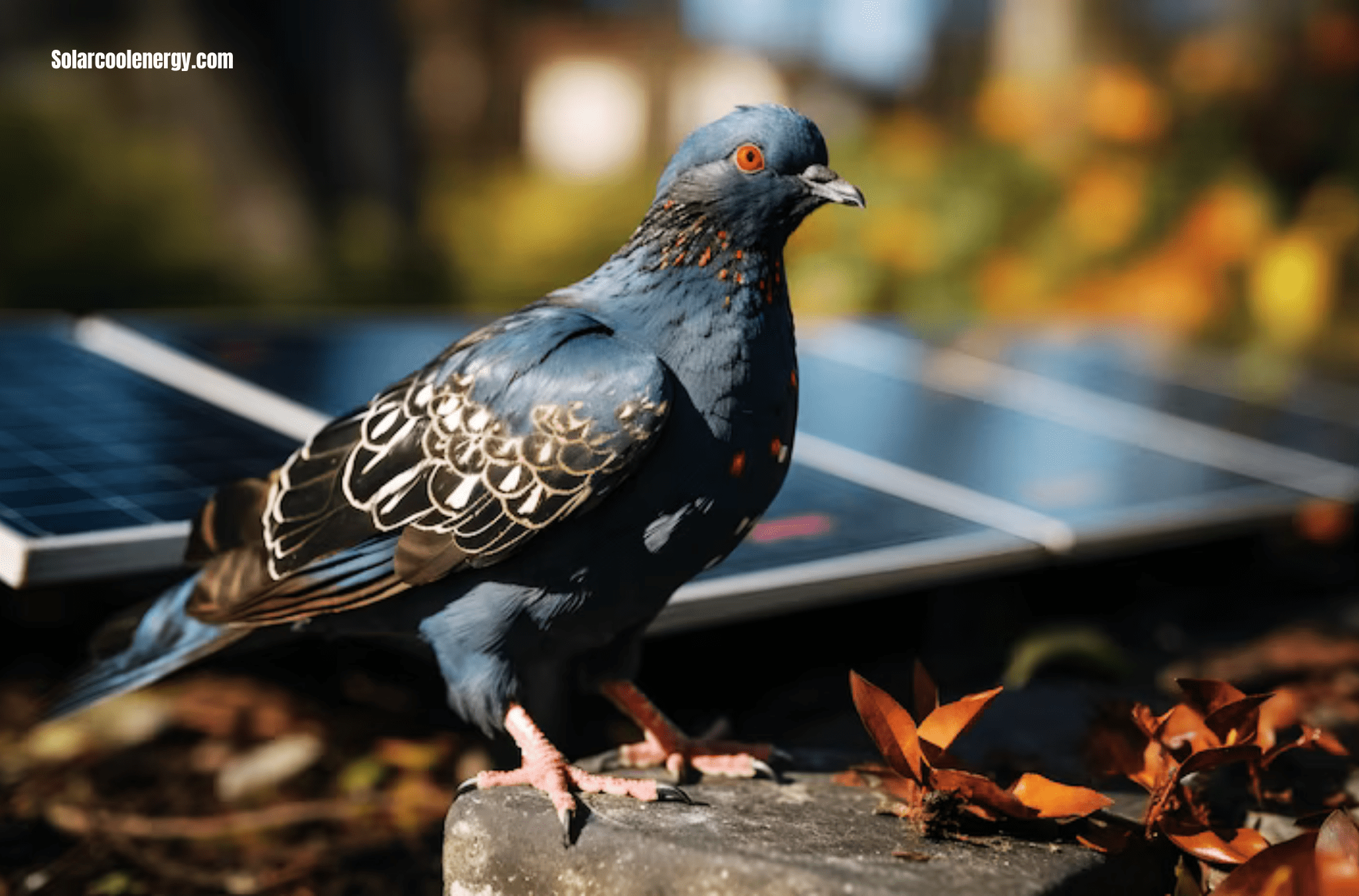 Pigeon problems under solar panels