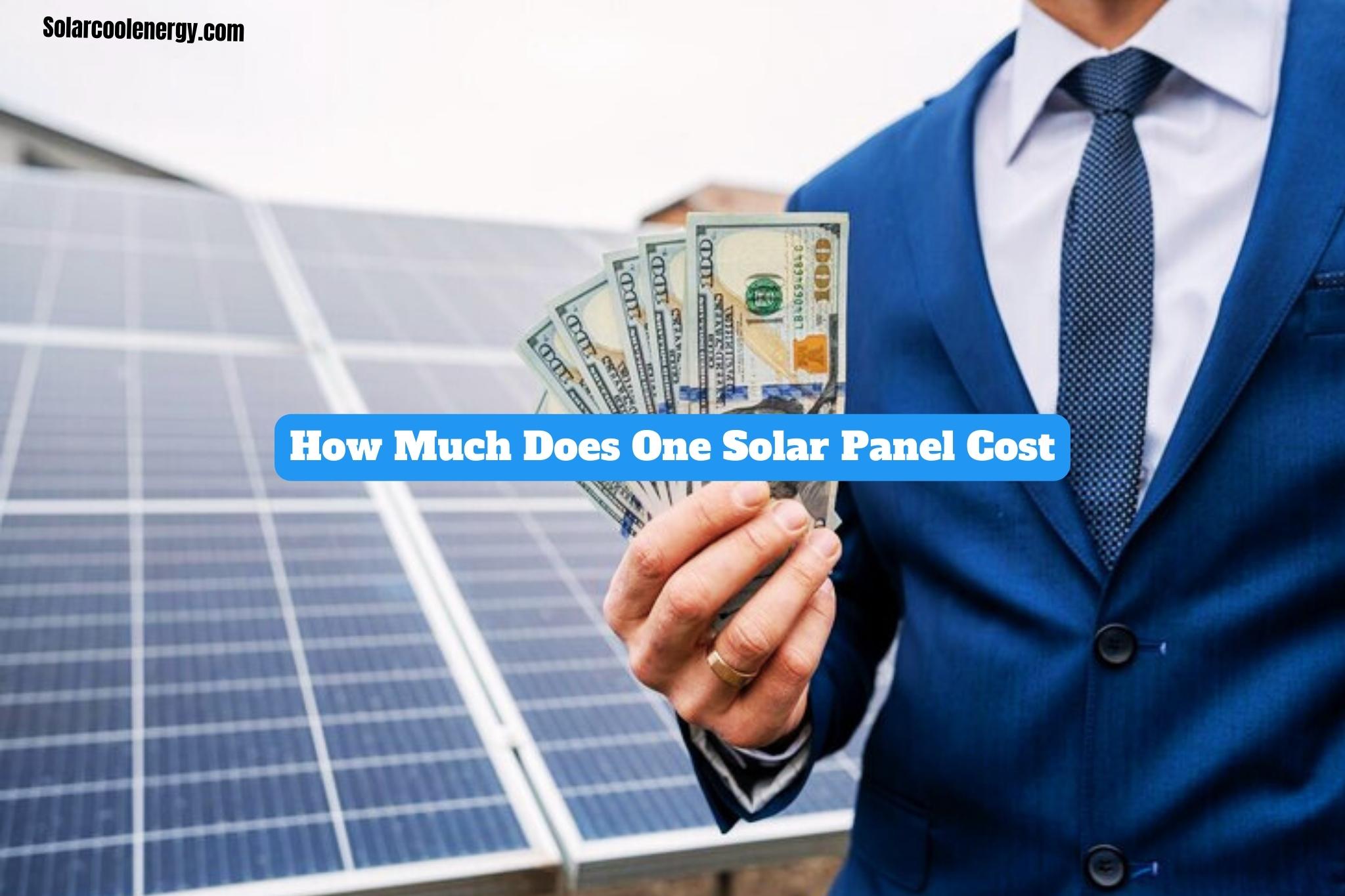 How Much Does One Solar Panel Cost
