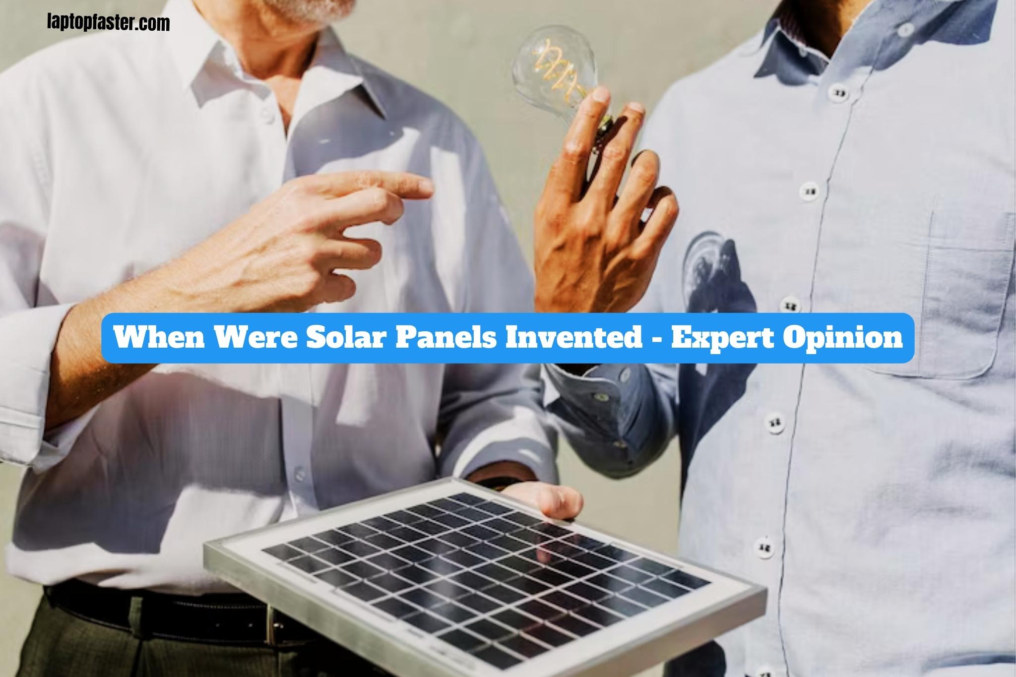When Were Solar Panels Invented