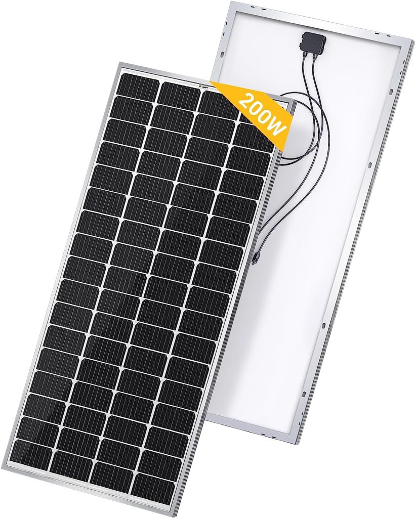 BougeRV 9BB Cell 200 Watts Solar Panel,23% High-Efficiency