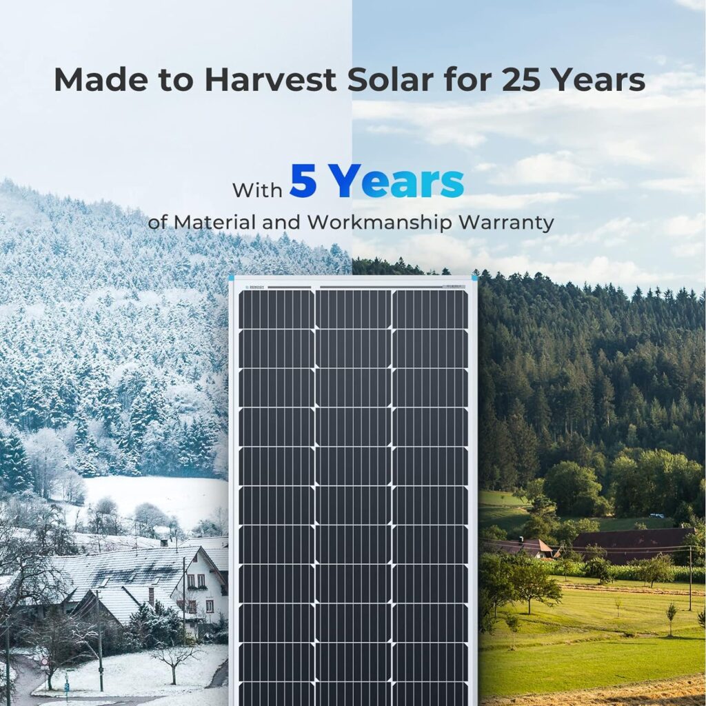 Renogy 2PCS Solar Panels 100 Watt 12 Volt, High-Efficiency