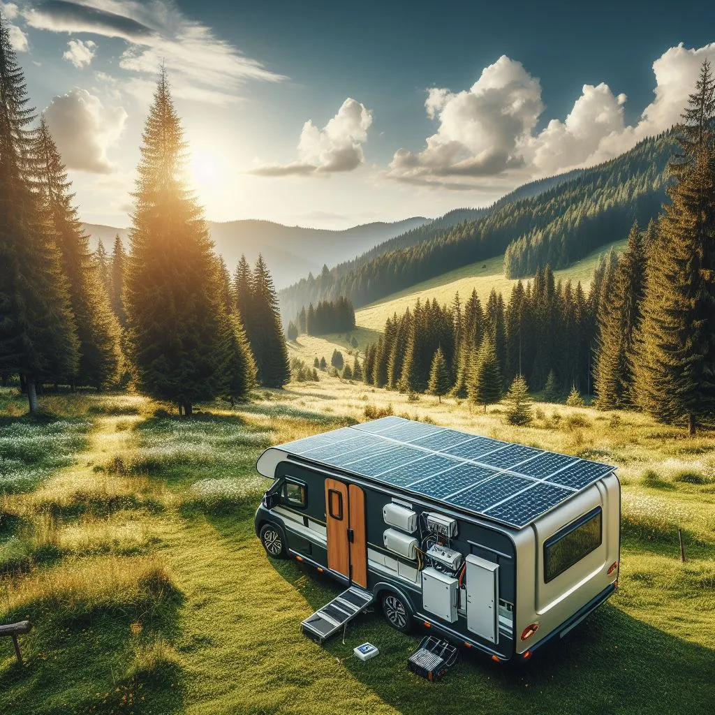 Microinverter Solar Panels on Caravan